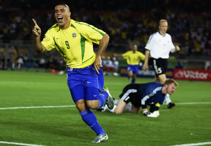 Image of Brazil's Ronaldo scoring in the 2002 World Cup Final